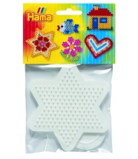 blíster 2 placas pegboards (corazón y estrella pequeñas) para hama beads midi