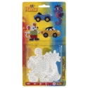 blíster 3 placas pegboards (coche, ratón y cabillo de mar pequeñas) para hama beads midi