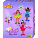 pack colgador flower girls (2.500 piezas, colgador, cuerda y 1 placa pegboard) hama beads midi