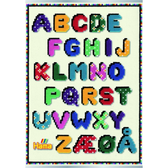 poster abecedario a dos caras 35x50 cm hama beads