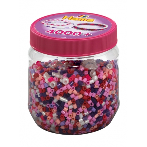 pack 4000 piezas hama beads midi y 100 piezas miss hama