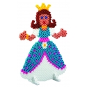 pack de inicio pequeña princesa (3000 piezas, 4 soportes y  1 placa pegboard) hama beads midi