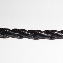 cordón trenzado de cuero artificial 3 mm negro hama beads