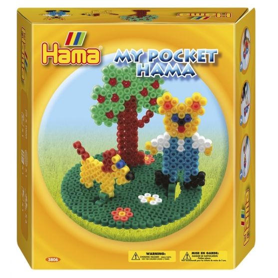 pack my pocket hama osito (1000 piezas, 3 soportes y 1 placa pegboard) hama beads midi