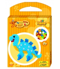 pack de inicio dinosaurio (350 piezas, 2 soportes y placa pegboard) hama beads maxi