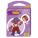 pack de inicio mono (350 piezas, 2 soportes y placa pegboard) hama beads maxi