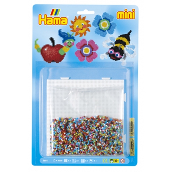 blister primavera (5000 piezas y 1 placa pegboard ) hama beads mini