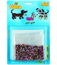 blister perros (5000 piezas y 1 placa pegboard) hama beads mini