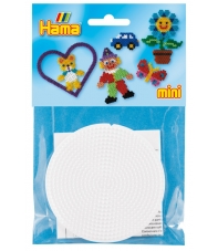 blíster 2 placas pegboards redondas  7 cm para hama beads mini
