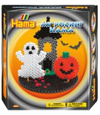 pack my pocket hama halloween (1000 piezas, 3 soportes y 1 placa pegboard) hama beads midi