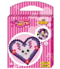 pack de inicio corazón (350 piezas y placa pegboard) hama beads maxi