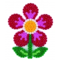 blíster 3 placas pegboards (conejo, flor y hada) para hama beads midi