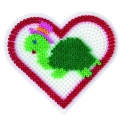 blíster 2 placas pegboards (corazón y hexágono grandes) para hama beads midi