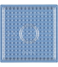 placa pegboard cuadrada trasparente 7x7 cm para hama beads midi