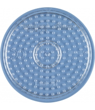 placa pegboard redonda transparente 7 cm para hama beads midi