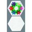 placa pegboard hexagonal 7 cm para hama beads midi