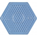 placa pegboard hexagonal transparente 7 cm para hama beads midi