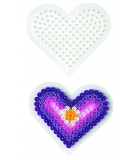 placa pegboard corazón pequeño para hama beads midi
