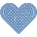 placa pegboard corazón pequeño transparente para hama beads midi
