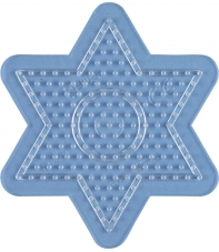 placa pegboard estrella pequeña transparente para hama beads midi