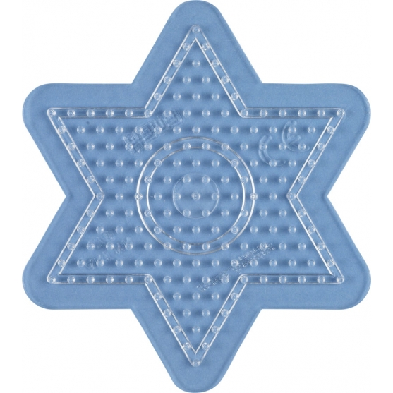 placa pegboard estrella pequeña transparente para hama beads midi