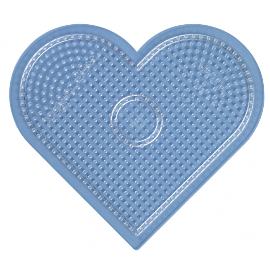 placa pegboard corazón transparente para hama beads midi