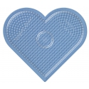 placa pegboard corazón transparente para hama beads midi