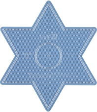 placa pegboard estrella transparente para hama beads midi