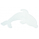 placa pegboard delfín para hama beads midi