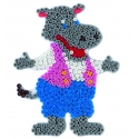 placa pegboard hipopótamo para hama beads midi
