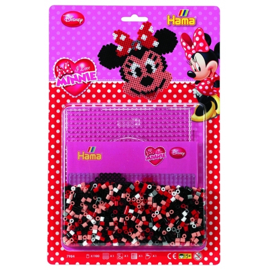 blister minnie (1100 piezas y 1 placa pegboard) hama beads midi