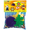 pack de inicio ratón (3000 piezas y 4 placas pegboards) hama beads midi