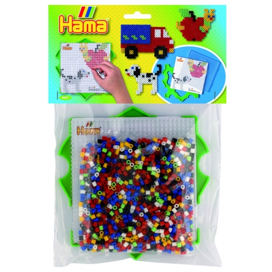 pack marco múltiple cuadrado y 1000 piezas hama beads midi