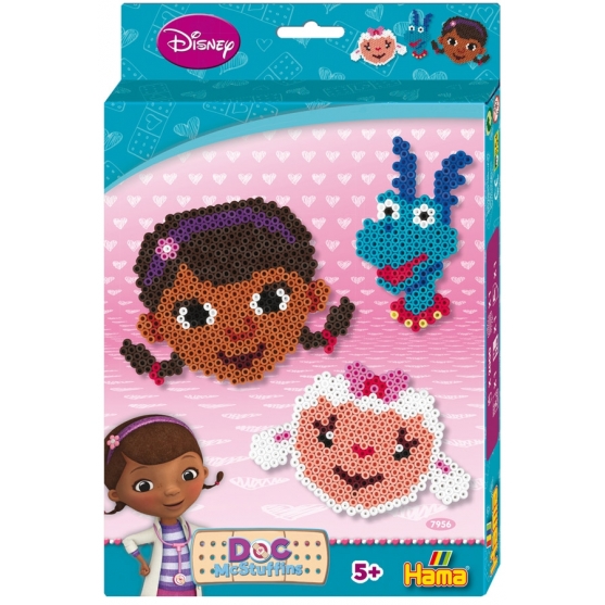 pack de inicio disney doctora juguetes (2000 piezas y 1 placas pegboards) hama beads midi