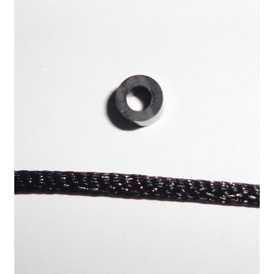cuerda de nailon suave negra 2 mm hama beads