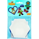 blíster 2 placas pegboards hexagonales 7 cm para hama beads mini