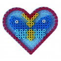 blíster 2 placas pegboards (coche y corazón) para hama beads maxi