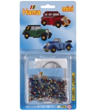 blister coches clásicos (2000 piezas y 1 placa pegboard) hama beads mini