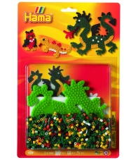 blister dragón (1100 piezas y 1 placa pegboard) hama beads midi