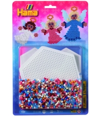 blister ángeles (1100 piezas y 1 placa pegboard) hama beads midi