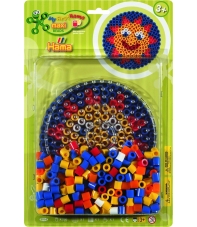 pack blister redonda (250 piezas y placa pegboard) hama beads maxi