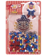 pack blister payaso (250 piezas, 2 soportes y placa pegboard) hama beads maxi