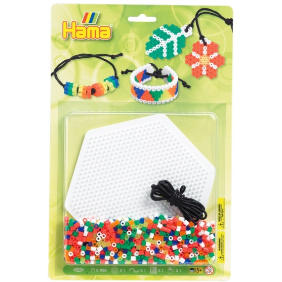 blister pulseras (900 piezas, 1 placa pegboard y cuerda) hama beads midi