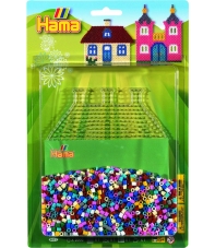 blister casa (2000 piezas y 1 placa pegboard) hama beads midi