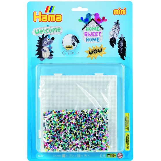blister wow (5000 piezas y 1 placa pegboard ) hama beads mini