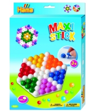 pack de inicio hexágono (140 piezas y 1 placa pinboard) hama maxi stick