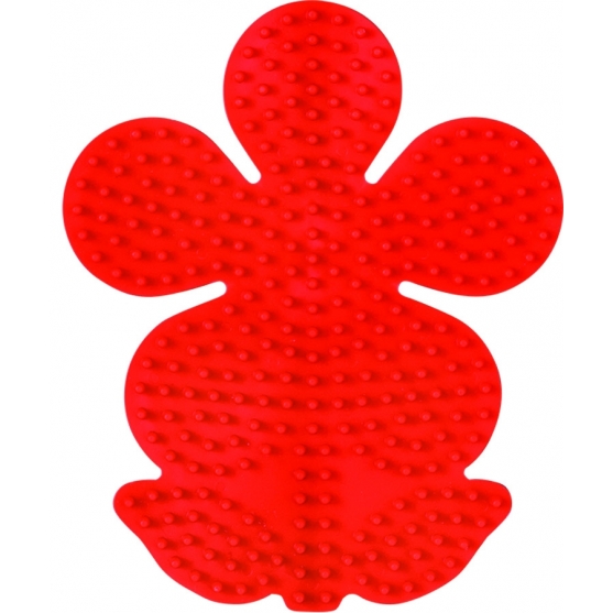 placa pegboard flor roja para hama beads midi