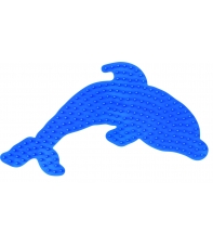 placa pegboard delfín azul para hama beads midi