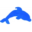 placa pegboard delfín azul para hama beads midi