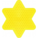placa pegboard estrella amarilla 7 cm para hama beads midi